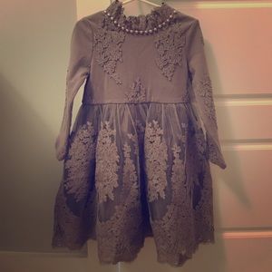 Mae Li  Rose Lace Dress